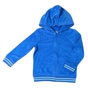 Gymboree Girls' Terrycloth Hooded Jacket – Size 14 – Blue – Cotton Blend – New w
